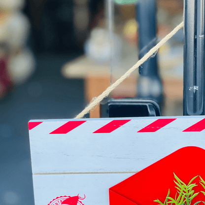 Placa Decorativa Natalina Carta Ao Noel 35,5x2,5x22cm