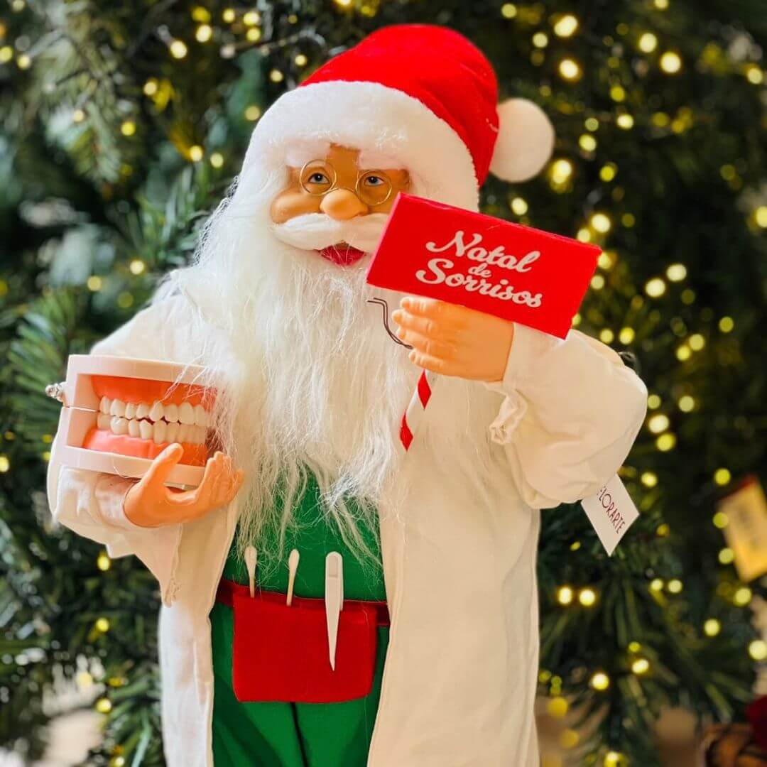Papai Noel Natal Dentista - 60cm
