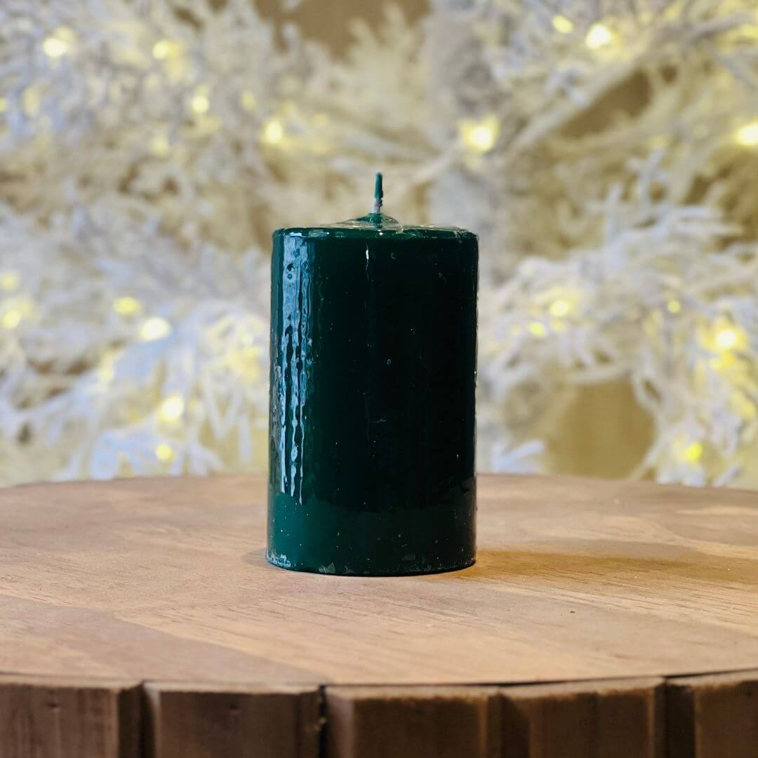 Vela Cilíndrica Verde – 11,5cm