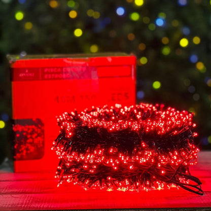 Pisca Estrobo - 40m - 1500 Leds - Vermelho - Bivolt