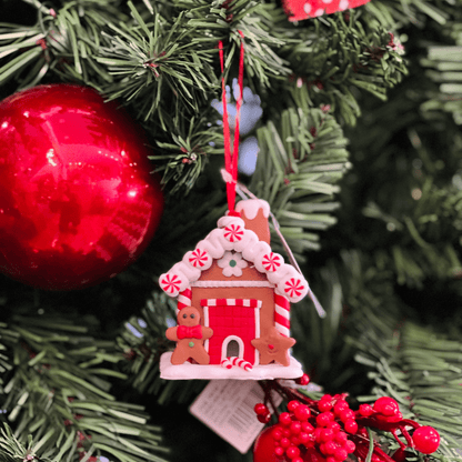 Casinha Gingerbread para Pendurar de Resina 8x7cm