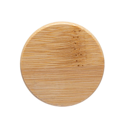 Pote de Vidro Com Tampa de Bambu - 90ml