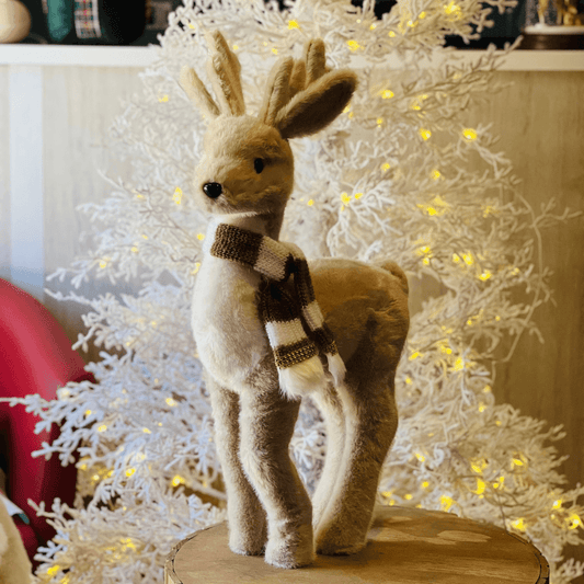 Cervo Decorativo com Cachecol – 70 cm