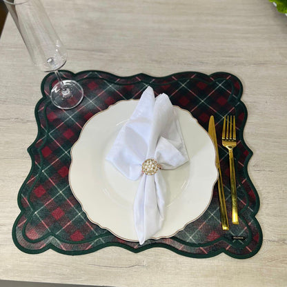 Lugar Americano Natalino Tradições de Natal com Bordado – 44,5 x 38,5cm