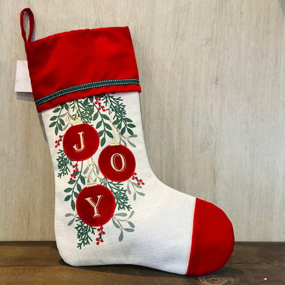 Bota Decorativa “Joy” com Azevinho – 50cm
