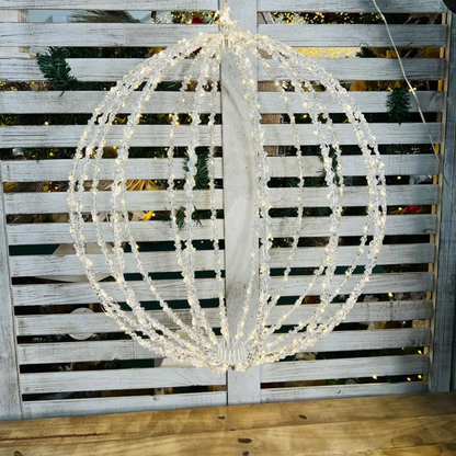Bola Acrilico Led Bivolt  - 50cm Branco Quente