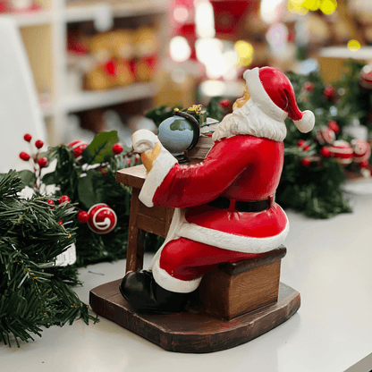 Enfeite Natalino Lista de Presentes do Noel Resina 26x19cm