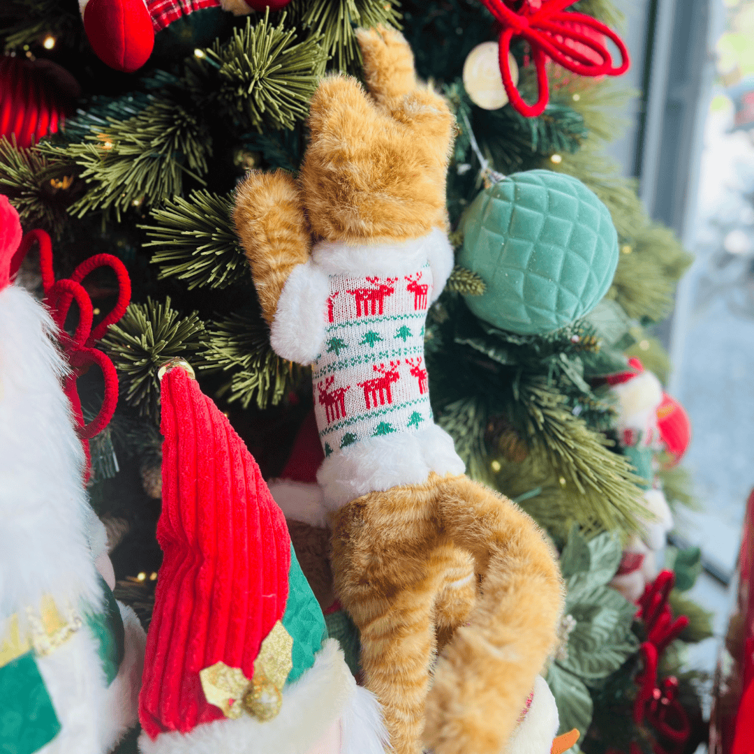 Gatinho Laranja Natalino 57cm