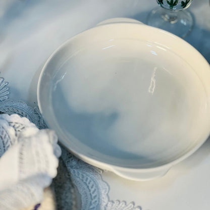 Petisqueira Porcelana Com Alça - 25cm