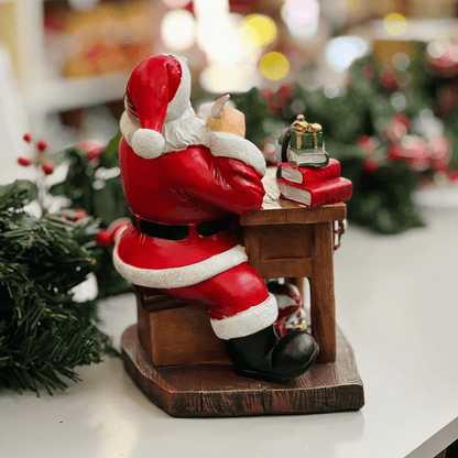 Enfeite Natalino Lista de Presentes do Noel Resina 26x19cm