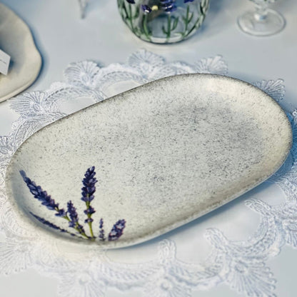 Travessa de Cerâmica Decorado Alfazema - 34cm