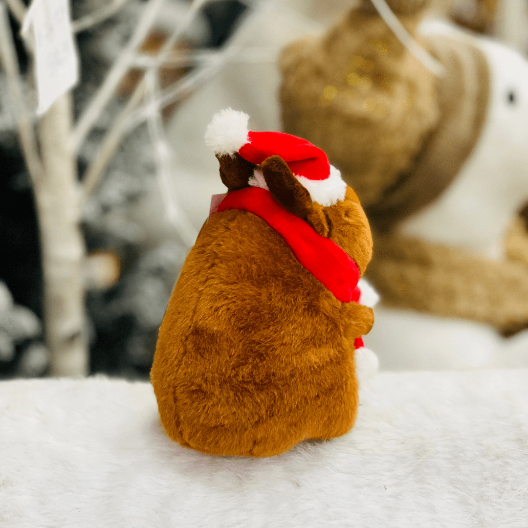 Capivara Natalina de Pelúcia 22cm