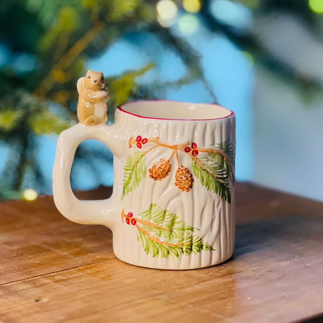 Caneca Tronco Esquilo - 13cm