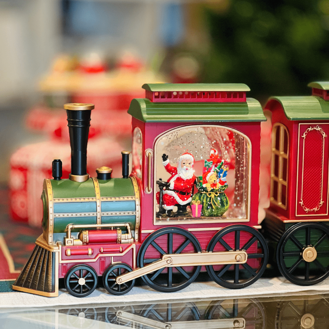 Locomotiva do Noel Noel Com Led, Som e Movimento 25x9x19cm