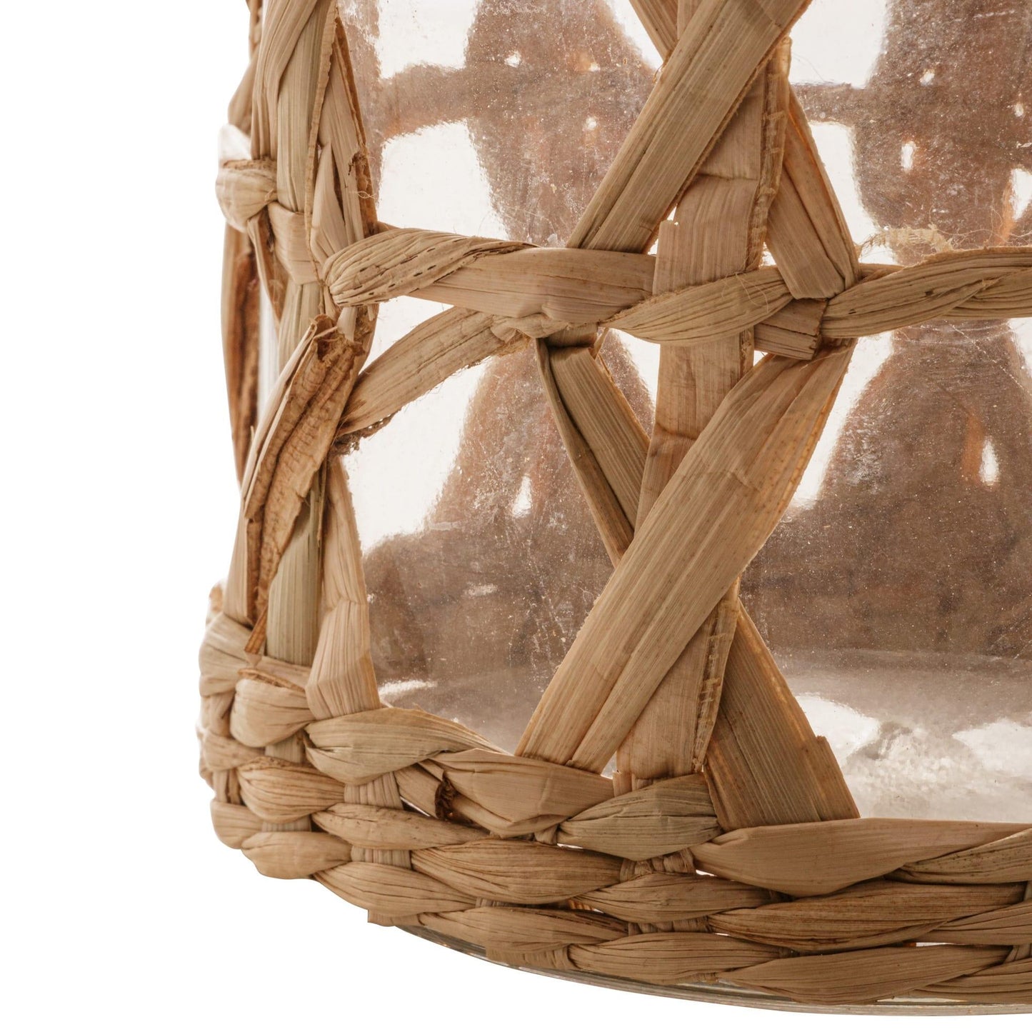 Vaso de Vidro Fibra Natural 11x19cm