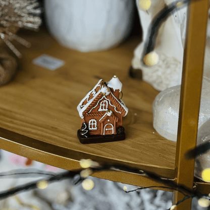 Casinha Gingerbread para Pendurar de Resina 7cm