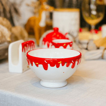 Bowl Natalino de Cerâmica Gingerbread 14cm
