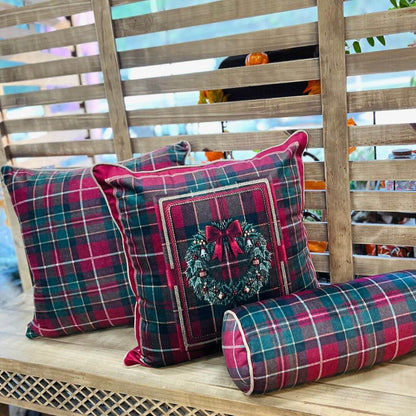 Almofada Natalina 603 Rolinho com Cordone – 43 x 15cm