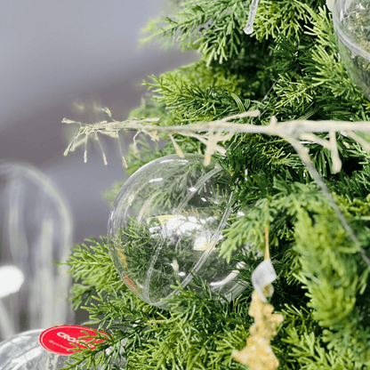 Bola Natalina Transparente 12cm 1un