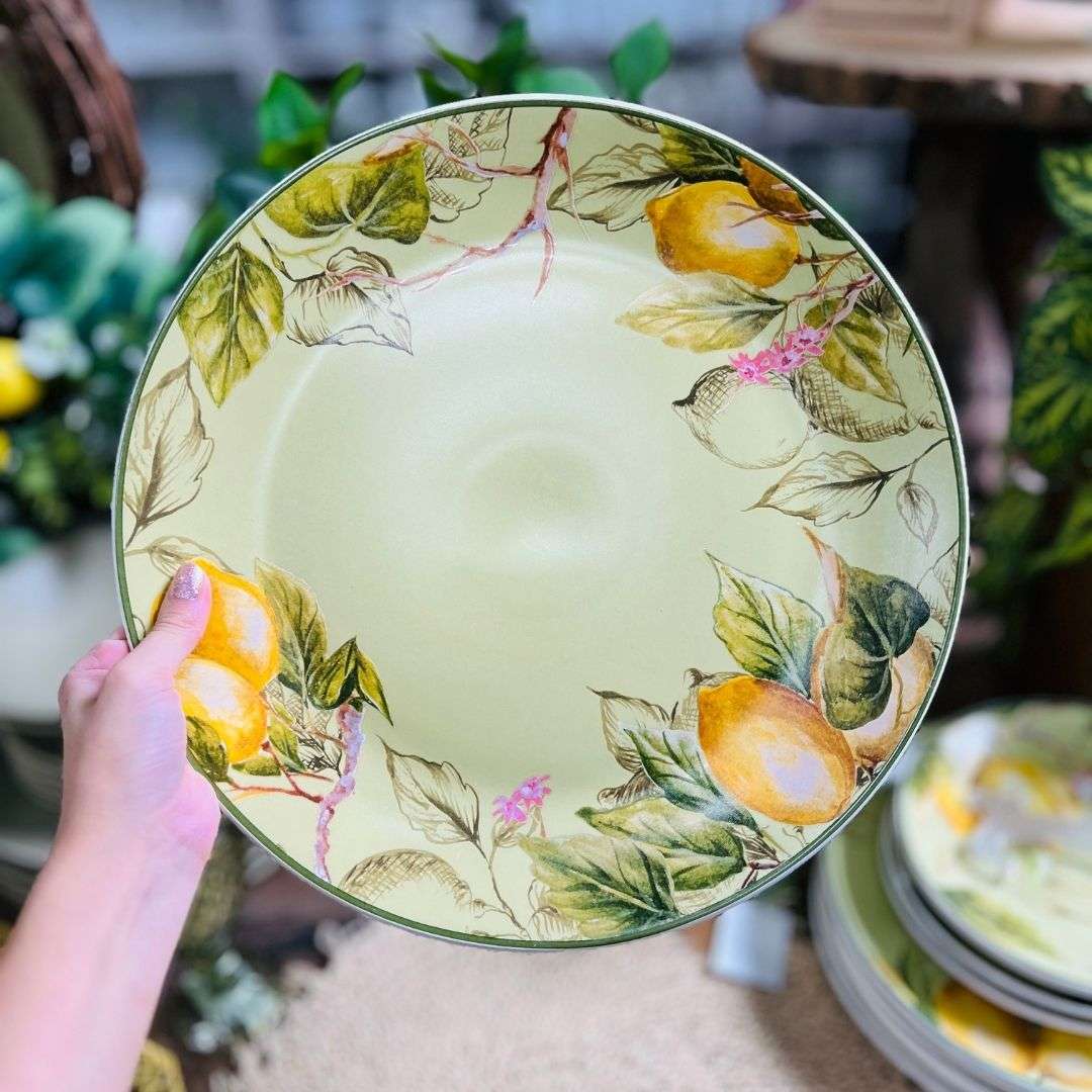 Sousplat Verde Toscana Limão Siciliano - 34cm
