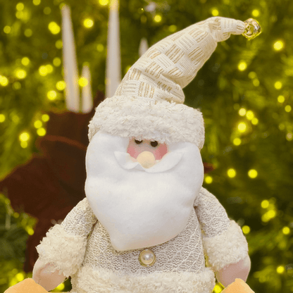 Papai Noel Sentado Champanhe 35cm