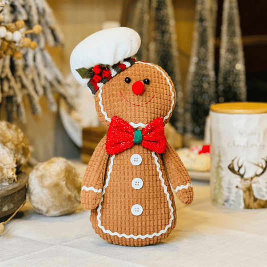 Gingerbread Natalino Menino de Pelúcia 24x15cm - para Pendurar