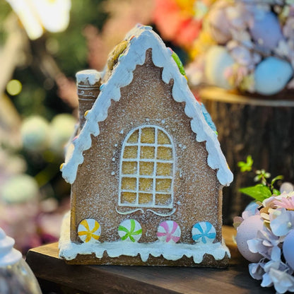 Casinha Decorativa Com Led - 24,5x15,5x18cm