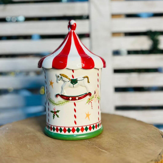 Pote Carrossel Natal - 16x26cm