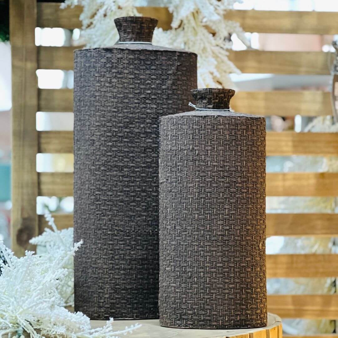 Vaso de Resina Marrom – 34cm