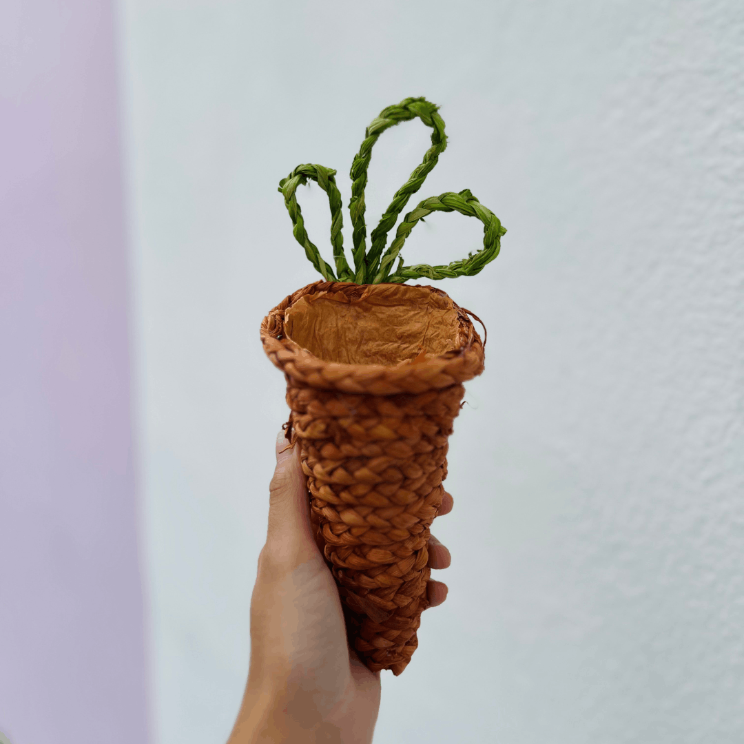 Porta Objeto de Cenoura Laranja 24cm