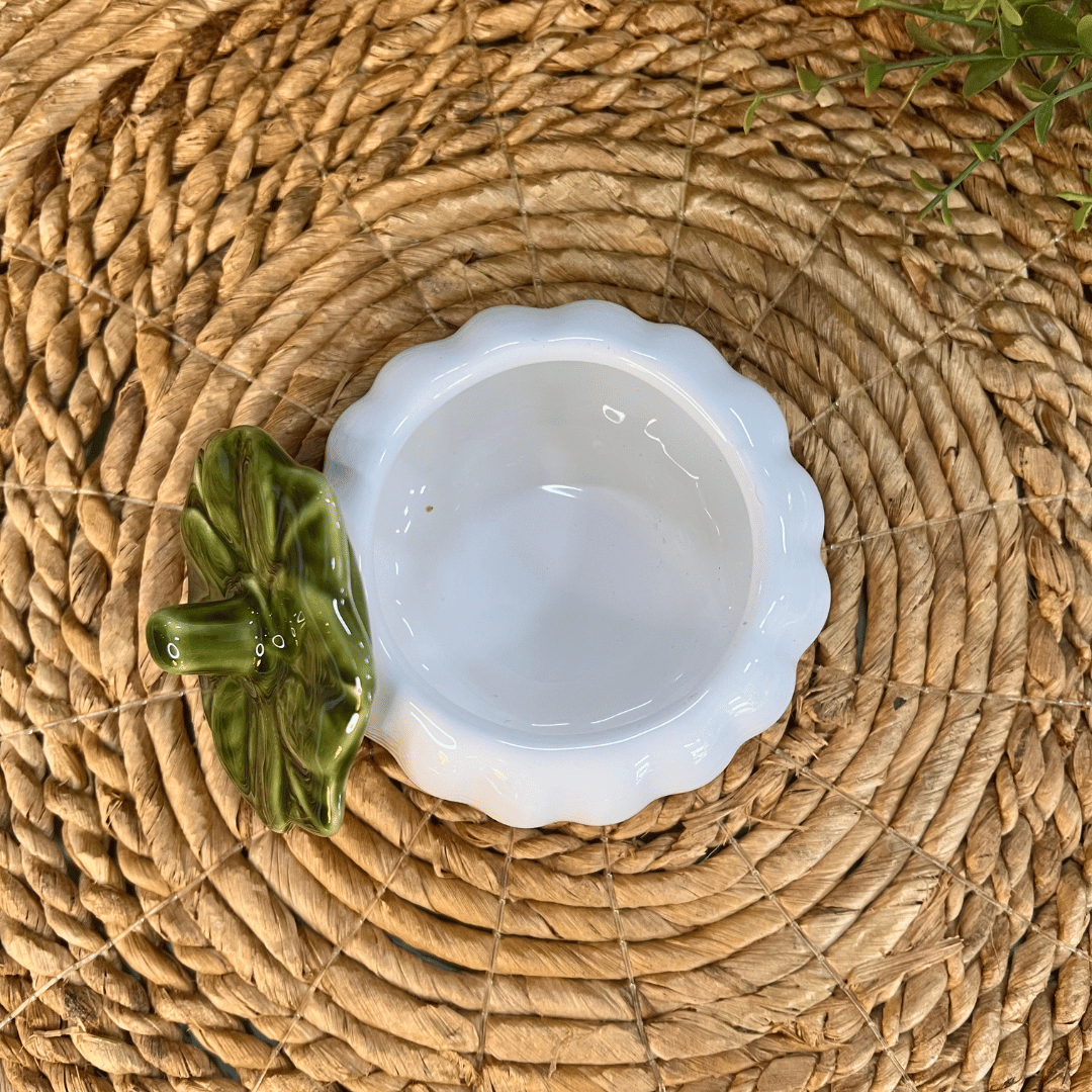 Mini Moranga Branca Com Tampa de Cerâmica 11cm