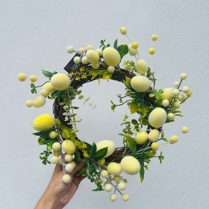 Guirlanda Com Ovos Amarelo - 33cm