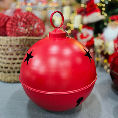 Guizo Natalino de Metal Vermelho - 40cm