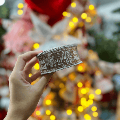 Fita Aramada Gingerbread Doce Natal 3,8cm x 9,14cm