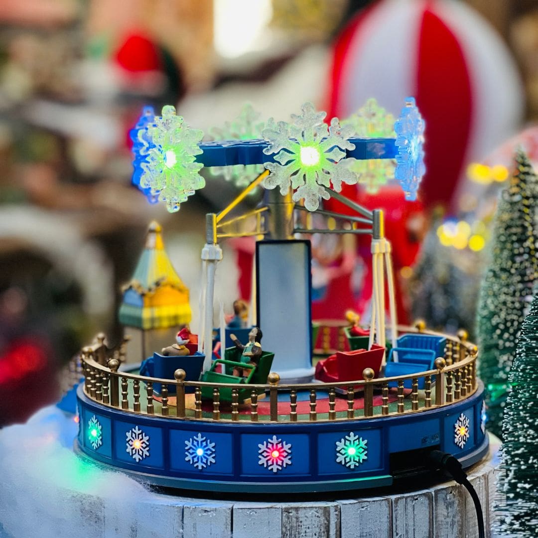 Brinquedo Parque de Diversoes Com Led, Som e Movimento Bivolt 30cm