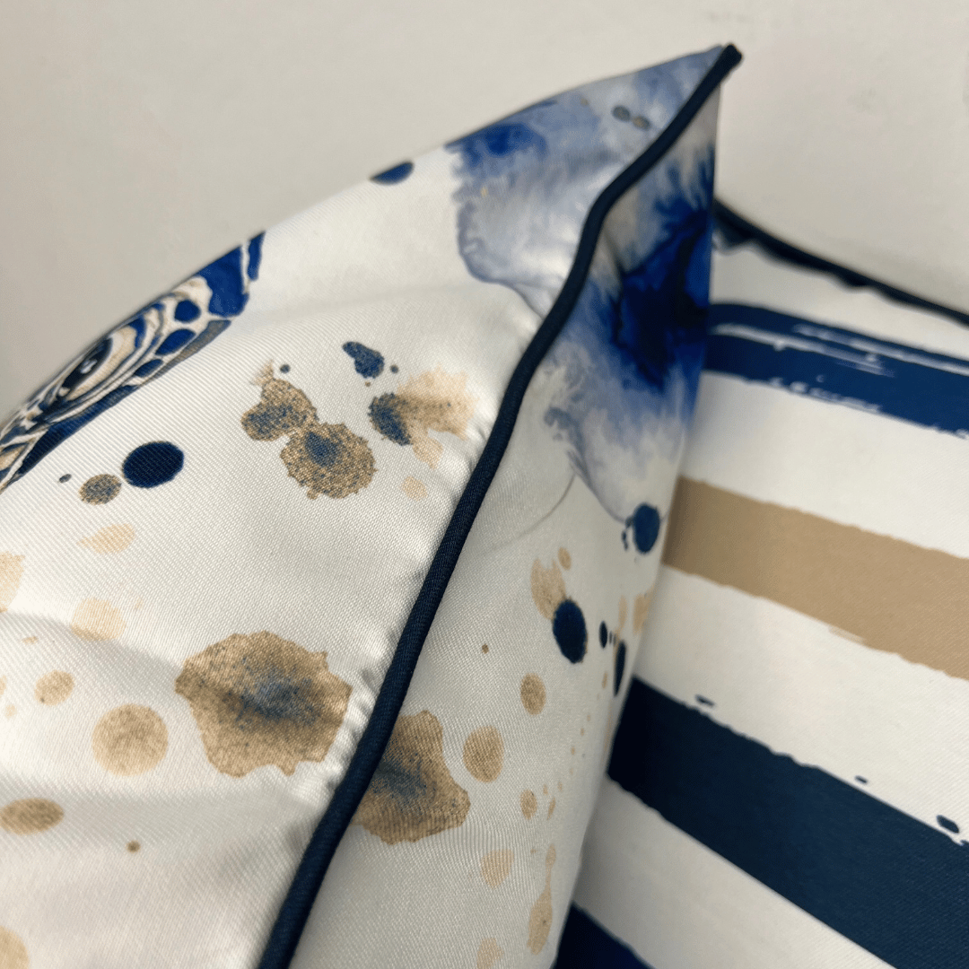 Capa de Almofada Nautica Tartaruga Com Cordone 43x43cm