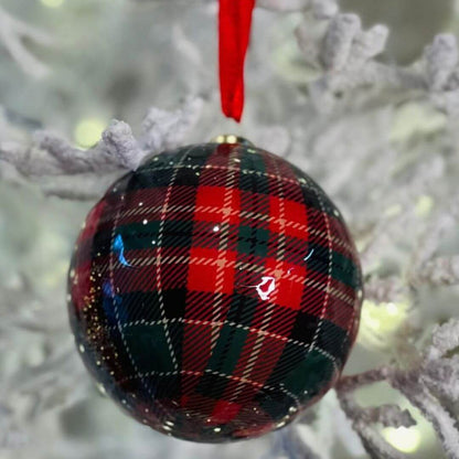 Bola de Natal Xadrez Brilhante – 12cm | Jogo com 2 Peças