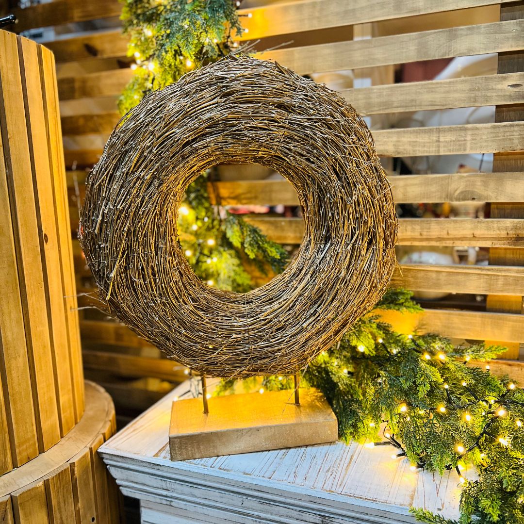 Guirlanda de Bambu e Suporte - 55 cm