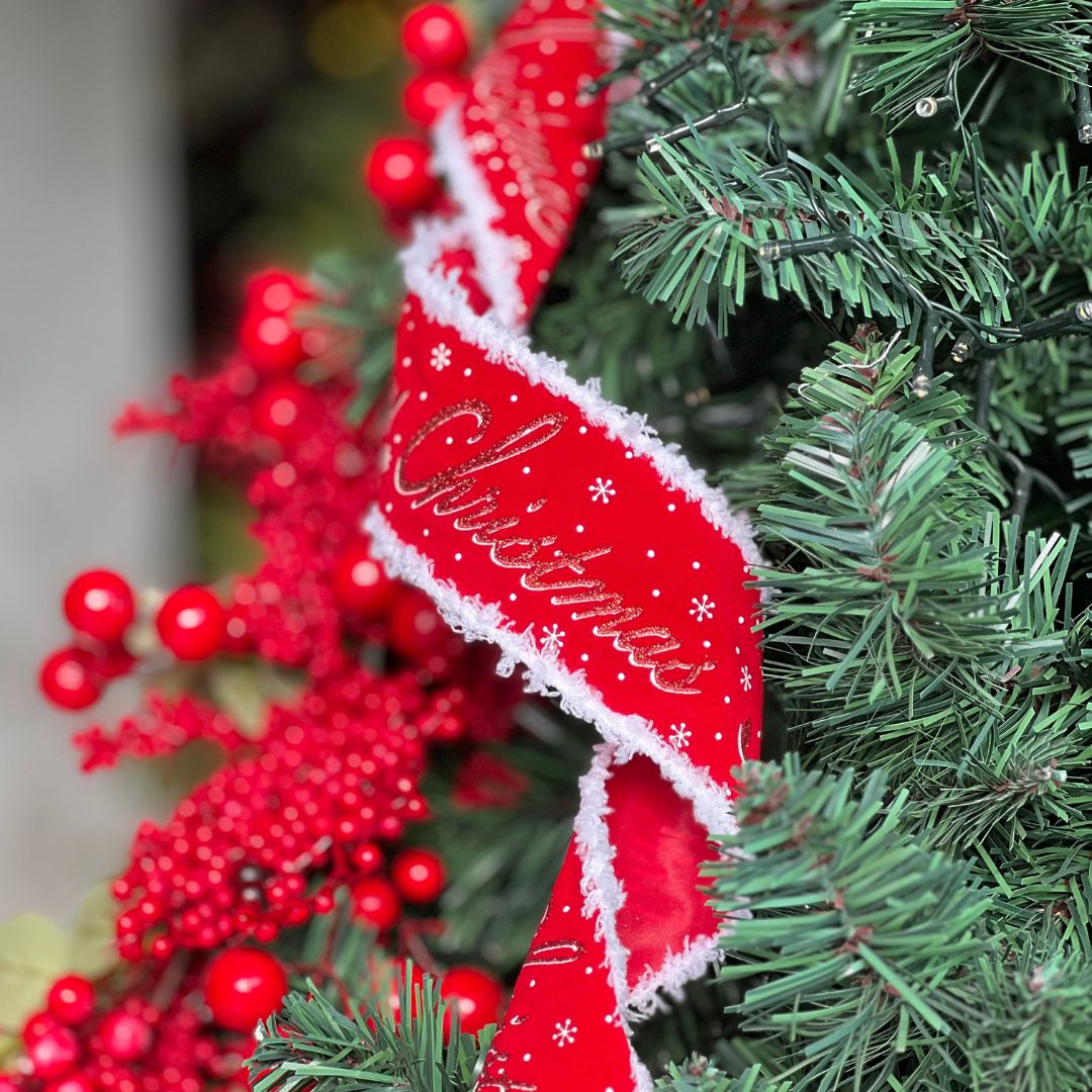 Fita Natalina Merry Christmas - 6,3cmx9,14m