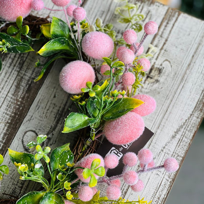 Guirlanda Com Ovos Rosa - 33cm