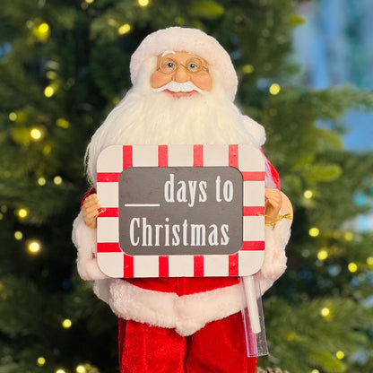 Papai Noel Com Lousa e Giz Contagem Regressiva - 48cm