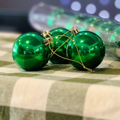 Jogo Com 9 Bolas Natalina Perolada - 6cm