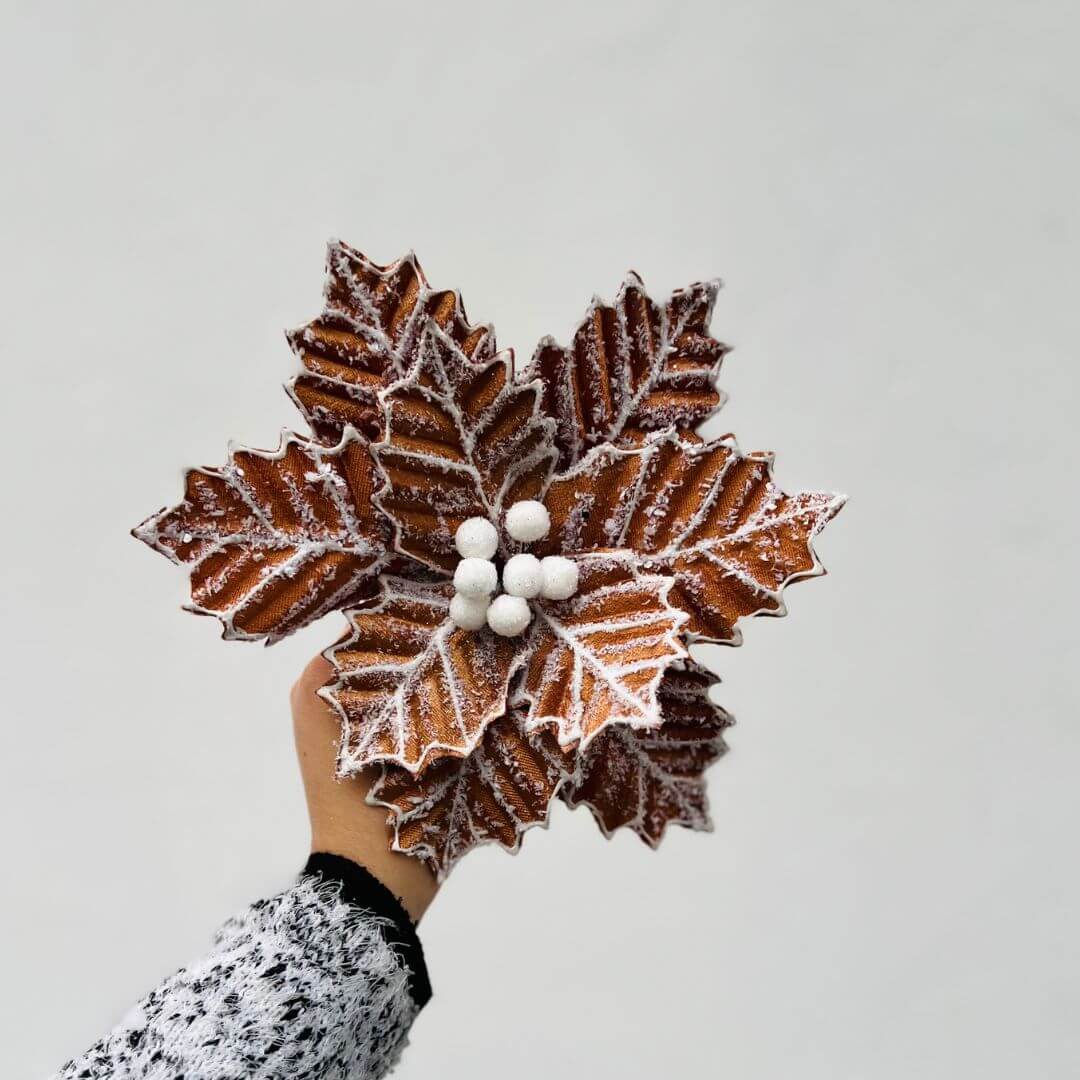 Flor Decorativa Poinsettia – 30cm