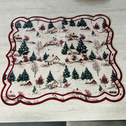Lugar Americano Natalino Vila do Noel com Bordado – 44,5 x 38,5cm
