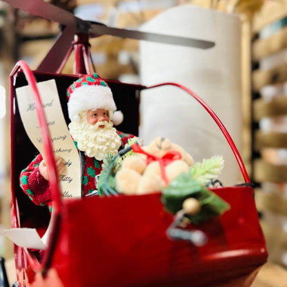 Adorno Papai Noel no Helicóptero