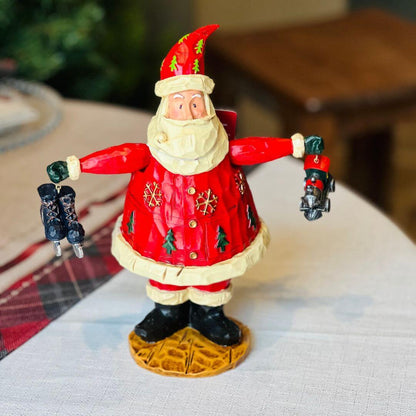 Papai Noel Vintage com Música e Movimento – 23cm