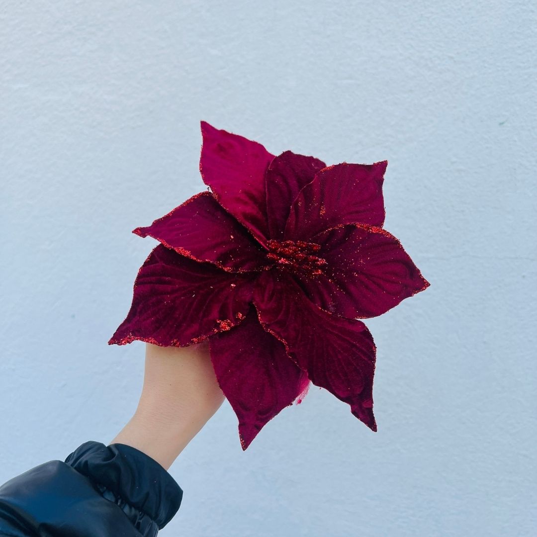Flor Bico de Papagaio Veludo - 24cm