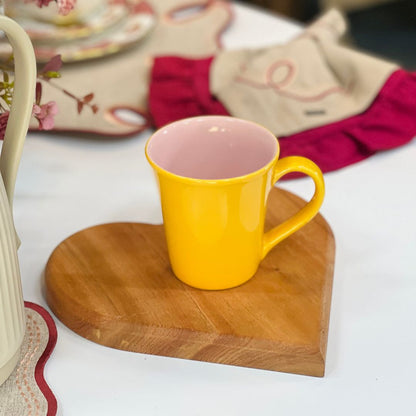 Caneca Tulipa Rosa e Amarelo - 330ml
