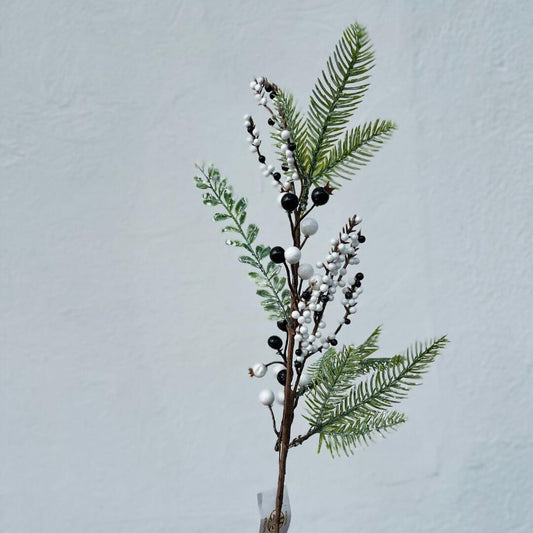 Haste Natalina com Mirtilos e Folhas de Pinheiro – 64cm
