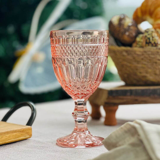 Conjunto de 6 Taças Vidro Para Água Brand Rosa - 345ml
